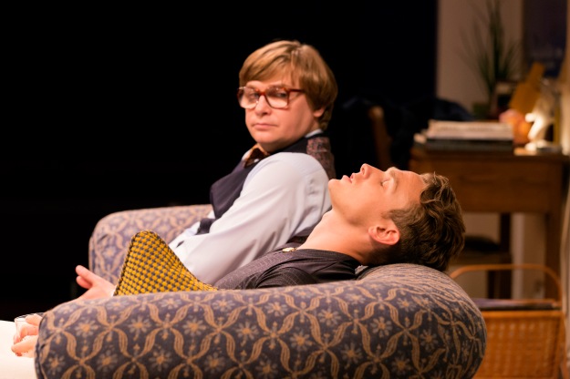Jonathan Broadbent (Guy) and Lewis Reeves (Eric) in My Night With Reg. Photo by Johan Persson.